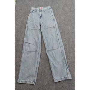 Vtg Arizona Jeans Mens 28x32 Blue Double Knee Skater Rave Y2K Light Tag 30x34